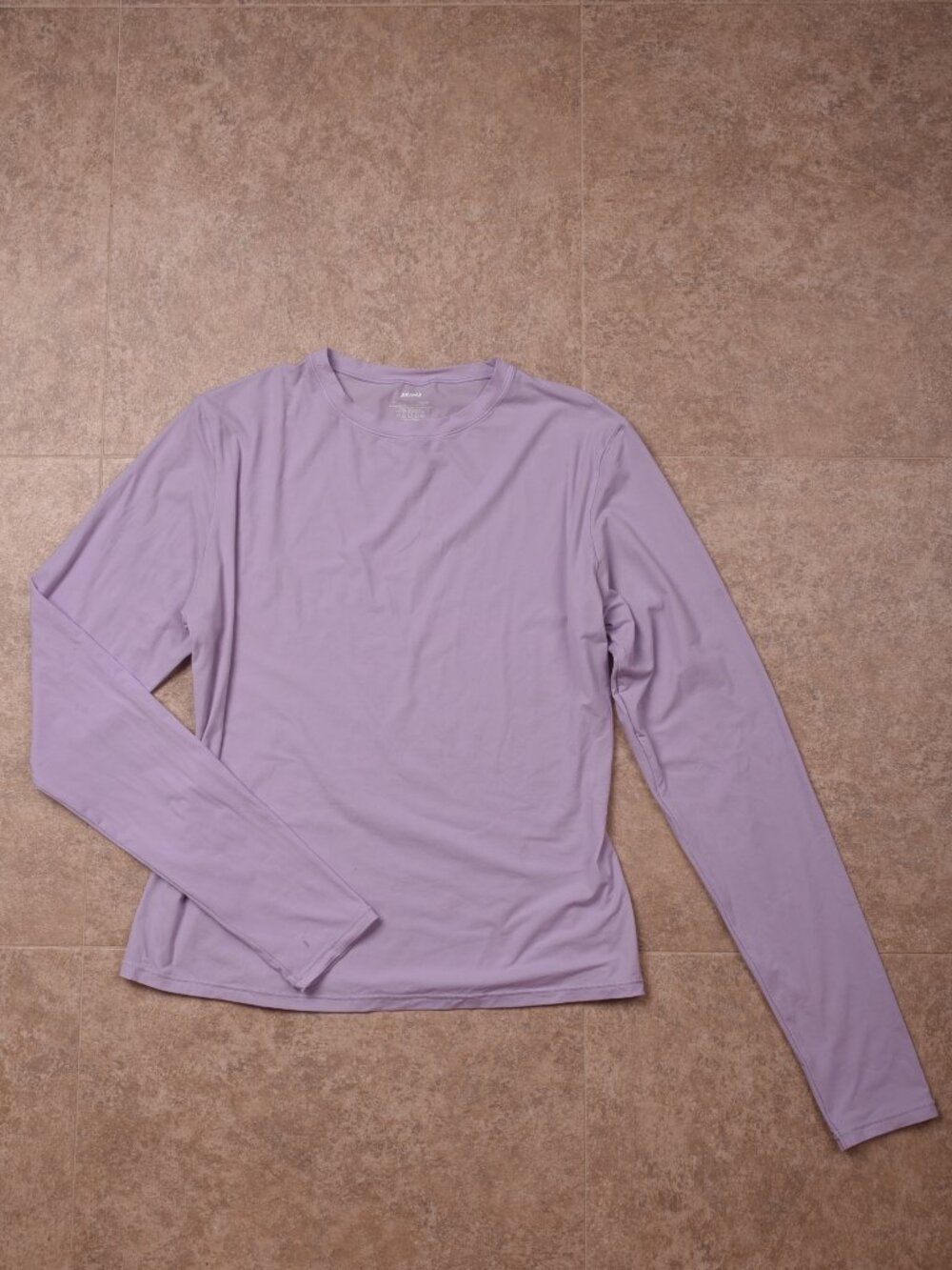 SKIMS Long Sleeve Crewneck Tee – Lavender / Light Purple – Size Large
